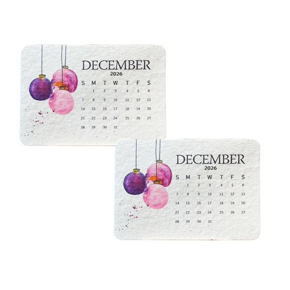 Calendario Da Scrivania 2026 Con Semi Piantabili - Eco-Friendly, Carta Riciclata, 12 Mesi, Design Con Tema Amore, Regalo Originale E Sostenibile