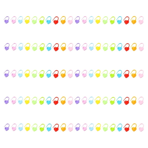 Love Shaped Crochet Stitch Markers, Aetherz 100 Pack Plastic Knitting Markers Needle Pin Heart Locking Stitch Marker for Sewing Crocheting Diy Craft