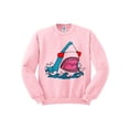 thumbnail image 1 of Love Shark Heart Sweatshirt 2X-Large Pink, 1 of 1