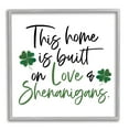thumbnail image 1 of Love & Shenanigans Lucky Green Clover Calligraphy Quote Inspirational Graphic Art Framed Art Print Wall Art, 1 of 5