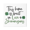 thumbnail image 1 of Love & Shenanigans Lucky Green Clover Calligraphy Quote Inspirational Graphic Art Gallery-Wrapped Canvas Print Wall Art, 1 of 7