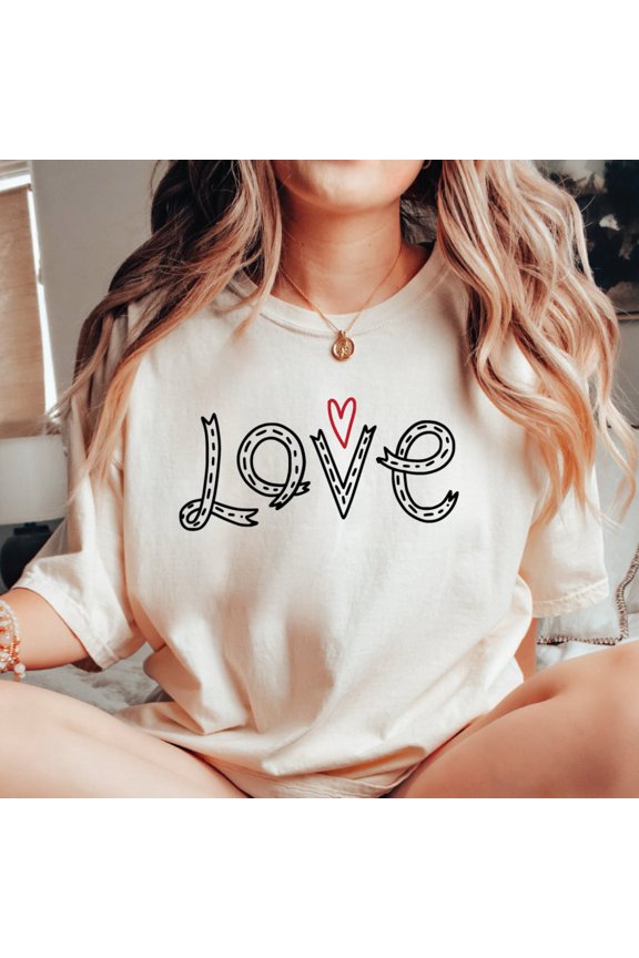 Love Shirt, Love Ribbon T-Shirt, Engagement Shirt, Valentine'S Day , Sfs0140 TSHIRT All Size S-5XL