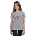 thumbnail image 1 of "Love Shirt for Girls – Cute, Trendy & Inspirational Graphic T-Shirt, Youth Short Sleeve T-Shirt (Athletic Heather, M), 1 of 1