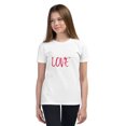 thumbnail image 1 of "Love Shirt for Girls – Cute, Trendy & Inspirational Graphic T-Shirt, Youth Short Sleeve T-Shirt (White, XL), 1 of 1
