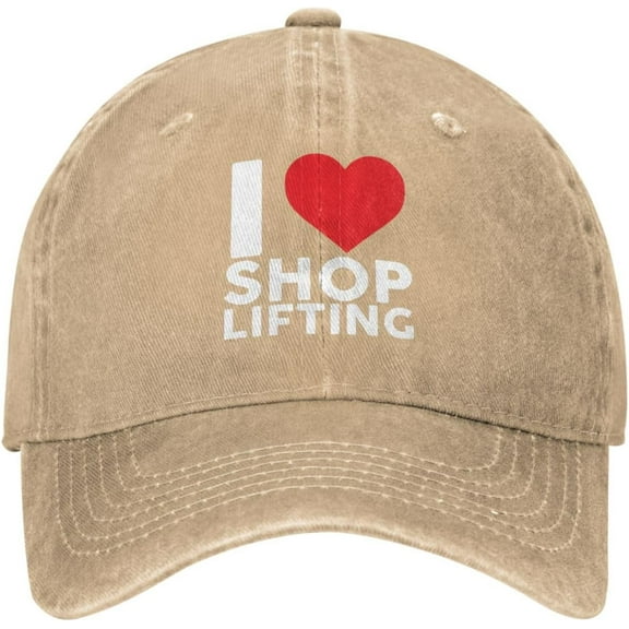 Love Shoplifting Hat Funny Cotton Washed Cowboy Baseball Cap Adjustable Unisex Dad Hats