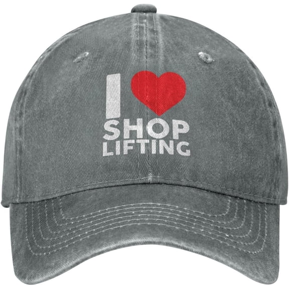 Love Shoplifting Hat Funny Cotton Washed Cowboy Baseball Cap Adjustable Unisex Dad Hats