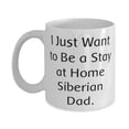 thumbnail image 1 of Love Siberian Cat Gifts, I Just Want to Be a Stay at Home Siberian Dad, Funny Holiday 11oz Mug From Friends, 1 of 2