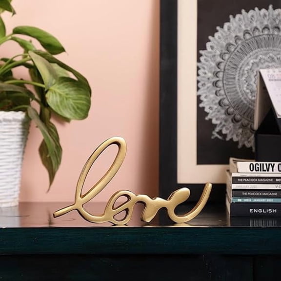 Love Sign Decor | Decorative Items For Home Living Room | Metal Word Sign | Gift Items For Home Decoration