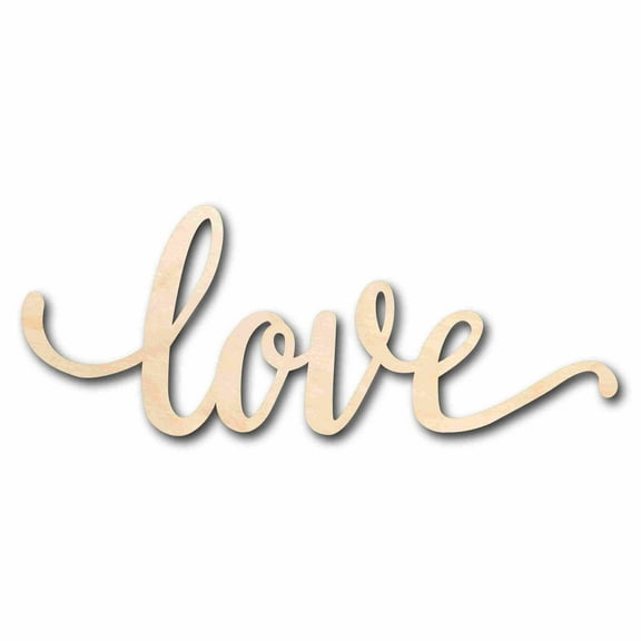 Love Sign Unfinished Wood Cutout Home Decor DIY 46" / 1/2"