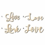 Love Sign Unfinished Wood Cutout Home Decor DIY Option 2- 24" Wide / 1/4"