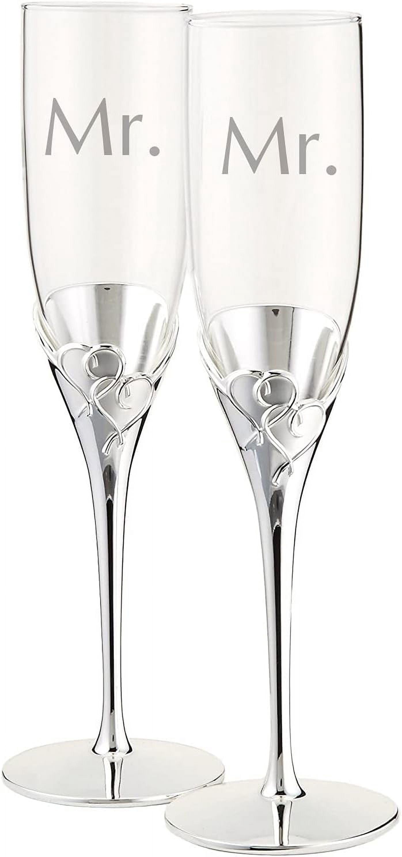 Waterford Personalized Elegance Classic Champagne Flutes - Set Of 2, Handmade Crystal, 11" Tall, 8.5oz, Includes Engraving