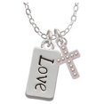 thumbnail image 1 of Love  - Silver Tone Crystal AB Cross Sophia Necklace, 18"+1", 1 of 2