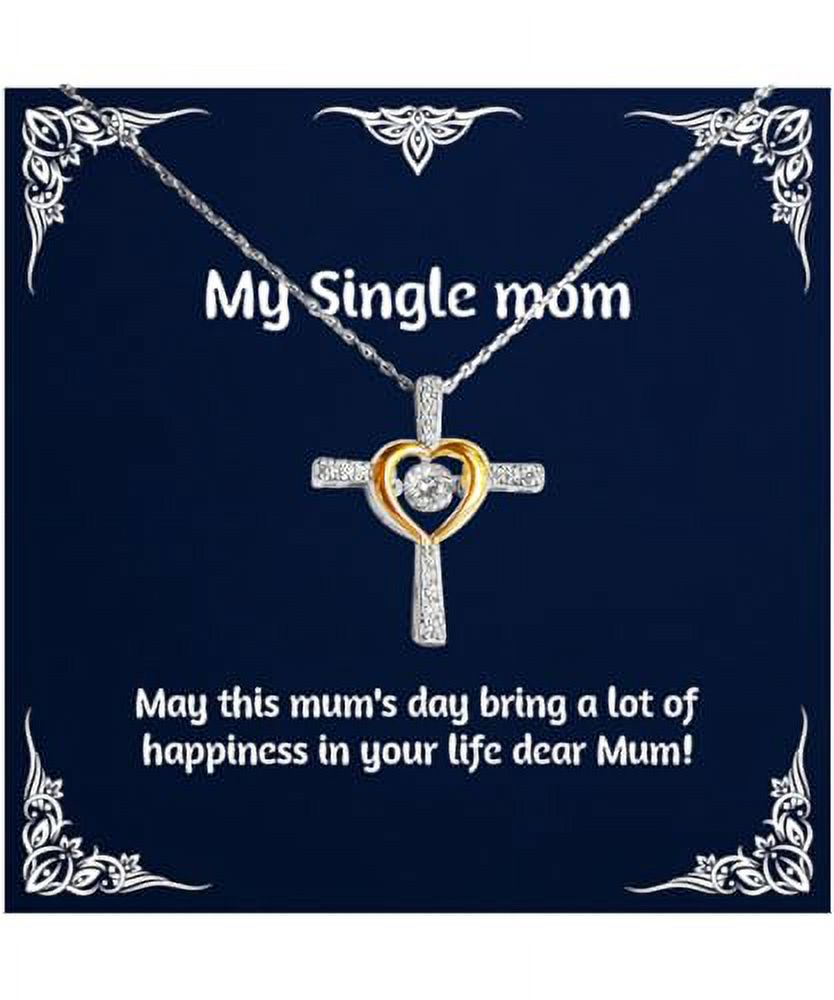 Love Single mom Cross Dancing Necklace, May this mum's day bring a lot of!, Present For Mother, Love Gifts From Daughter, Cheap single mom gifts, Affordable single mom gifts, Budgetfriendly single mom