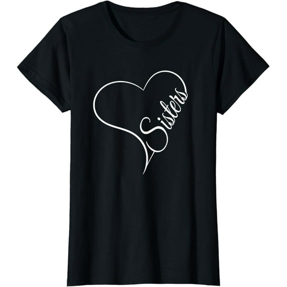 Love Sister Cute Sisters Funny Creative Graphic T-Shirt
