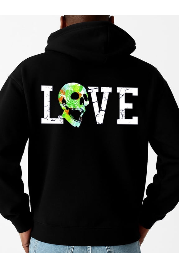 Love Skull Hoodie graphic hoodies lovers for men regular fit black Comfortable for Casual Wear comfortable taylor heart Basic Unisex Shirt Short Sleeve tshirts Retro Unisex Shirt Short Sleeve tshirts