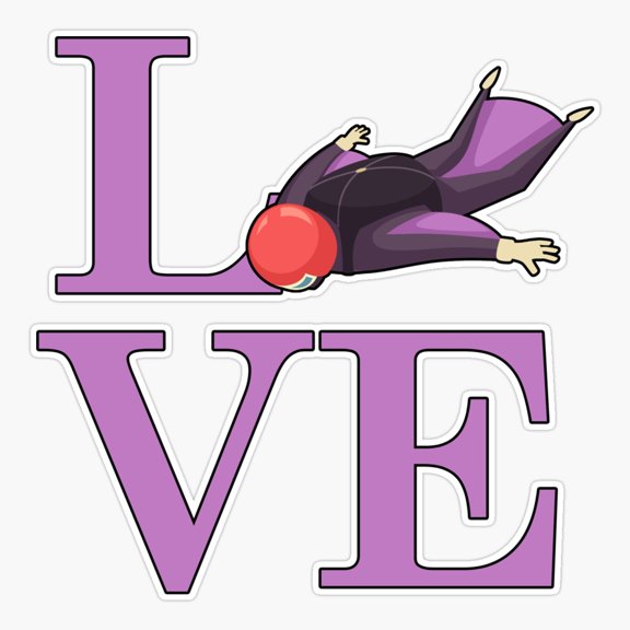 Love Skydiving. Er, Phone Decal Water Bottle Stickers Car Decals, Funny Birthday Gift