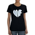 thumbnail image 1 of Love Slogan 3d Heart Shaped T-Shirt Women -Image by Shutterstock, Female x-Large, 1 of 4
