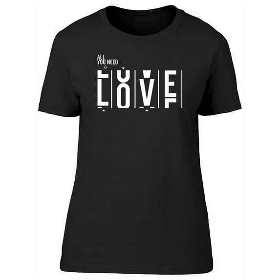 Love Slogan T-Shirt Women -Image by Shutterstock, Female x-Large