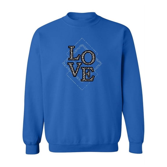Love Slogan With Polygons Sweatshirt Women -Image by Shutterstock, Female XX-Large