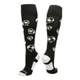 thumbnail image 1 of Love Soccer Hearts Socks Over the Calf (Black/White, Small), 1 of 2