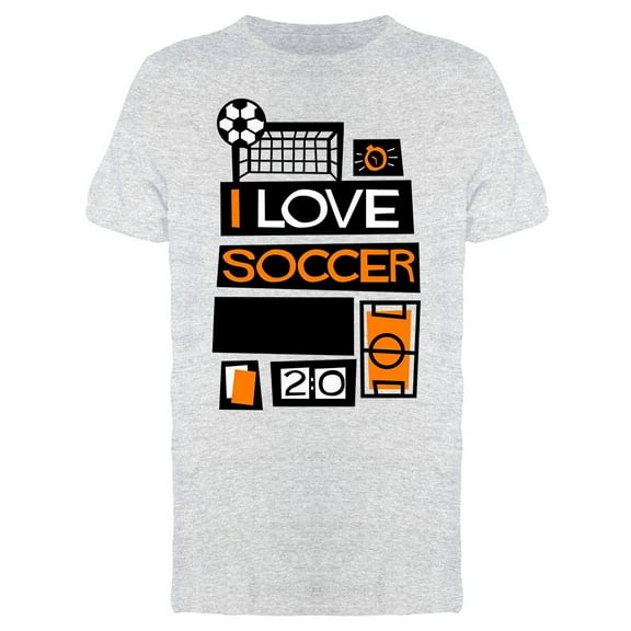 Love Soccer T-Shirt Men -Image by Shutterstock, Male Medium