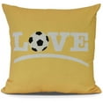 thumbnail image 1 of Love Soccer Word Print Outdoor Pillow, 1 of 1
