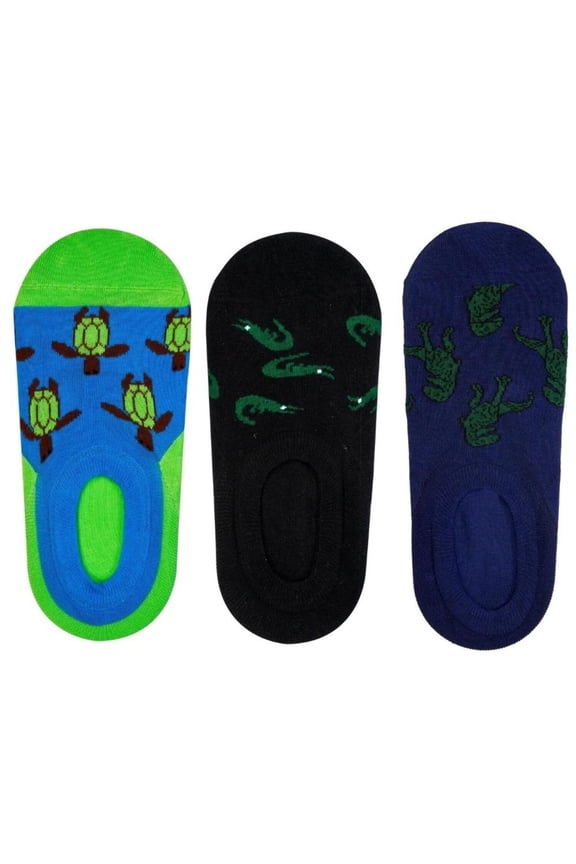 Company 3 Pairs Colorful Funky No-Show Socks Bundle 1 (Unisex)