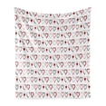 thumbnail image 1 of Love Soft Flannel Fleece Throw Blanket, Hand Drawn Style Doodle Hearts Valentines Day Romance Hipster Modern Pattern, Cozy Plush for Indoor and Outdoor Use, 50" x 70", Ruby Black White, by Ambesonne, 1 of 5