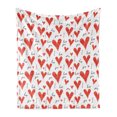 thumbnail image 1 of Love Soft Flannel Fleece Throw Blanket, Hand Written I Love You Phrases Heart Valentines Day Inspiration, Cozy Plush for Indoor and Outdoor Use, 50" x 70", Vermilion Black White, by Ambesonne, 1 of 6