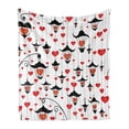 thumbnail image 1 of Love Soft Flannel Fleece Throw Blanket, Lanterns and Heart for Valentine's Day Small Lamp Classic Antique, Cozy Plush for Indoor and Outdoor Use, 60" x 80", Vermilion Scarlet, by Ambesonne, 1 of 5