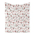 thumbnail image 1 of Love Soft Flannel Fleece Throw Blanket, Panda Bear in Love Sitting with Vivid Heart and Arrows, Cozy Plush for Indoor and Outdoor Use, 50" x 70", Vermilion Beige Black, by Ambesonne, 1 of 5