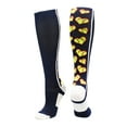 thumbnail image 1 of Love Softball Socks with Hearts Over the Calf (Navy/White, Medium), 1 of 2