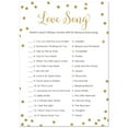 thumbnail image 1 of Love Song Match Bridal Shower Game -  Faux Gold Glitter on White - 24 Cards, 1 of 2