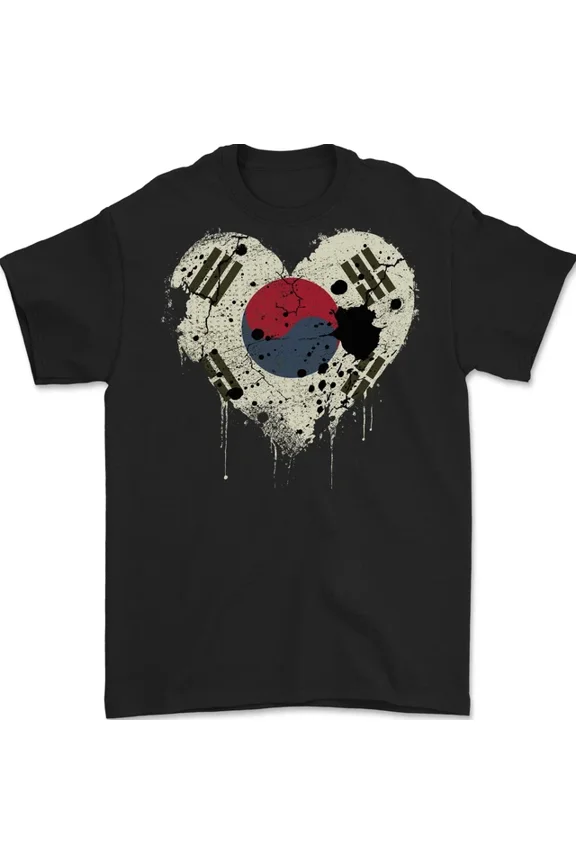 Love South Korea Flag Korean Day Football Mens T-Shirt