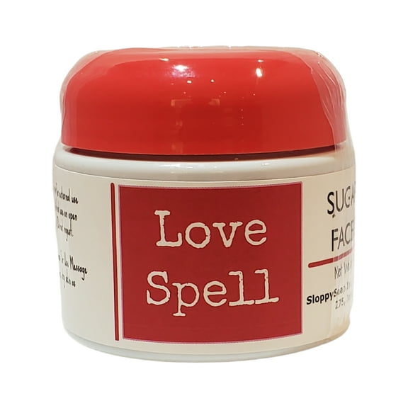 Love Spell Sugar Scrub, Face and Body Exfoliating Treatment, Natural Sugar Formula, 6 oz