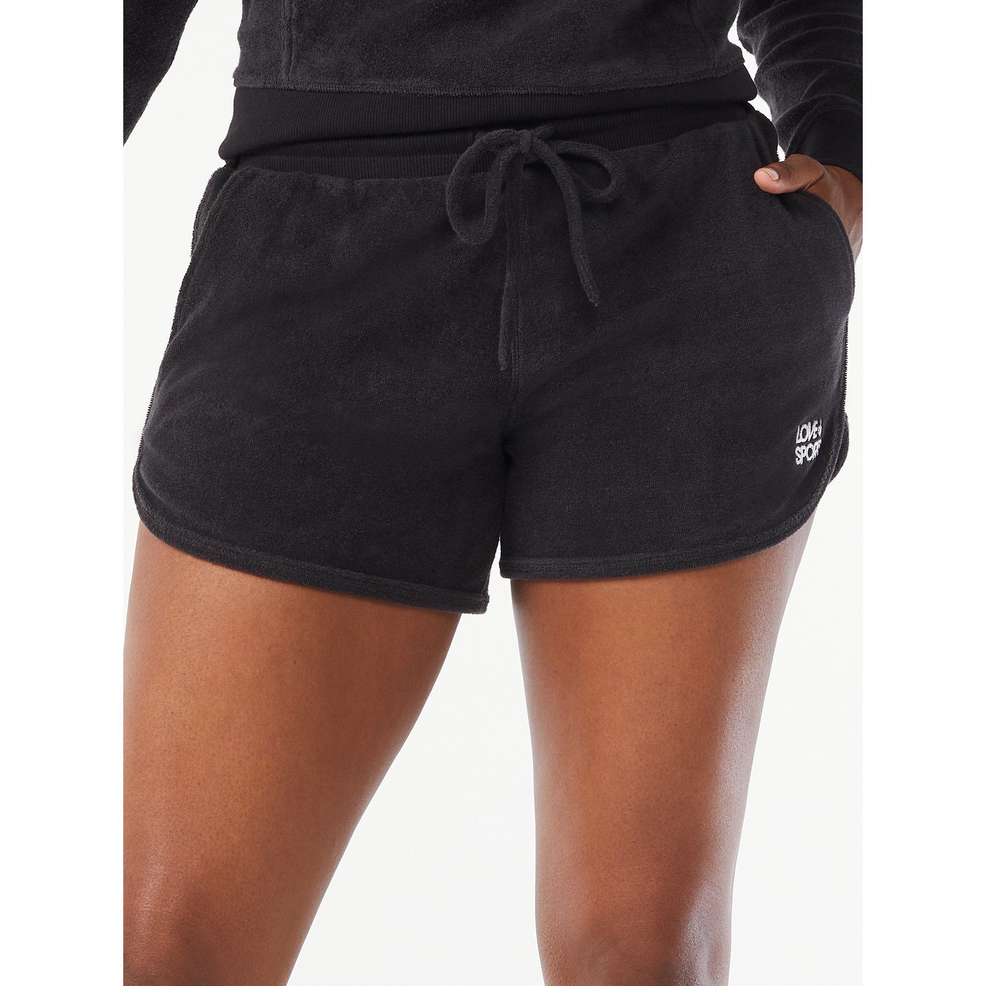 Love & Sports Women's Baby Terry Cloth Lounge Shorts