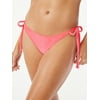 Love & Sports Women's Coral Freeze Velour String Bikini Swim Bottom, Sizes XS-XXL