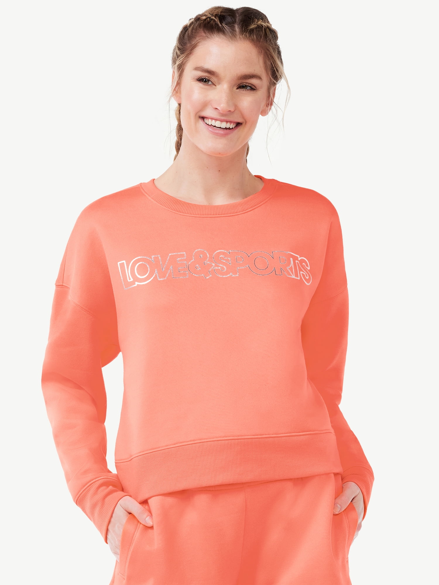 Love & Sports Women's Fleece Logo Sweatshirt - Walmart.com