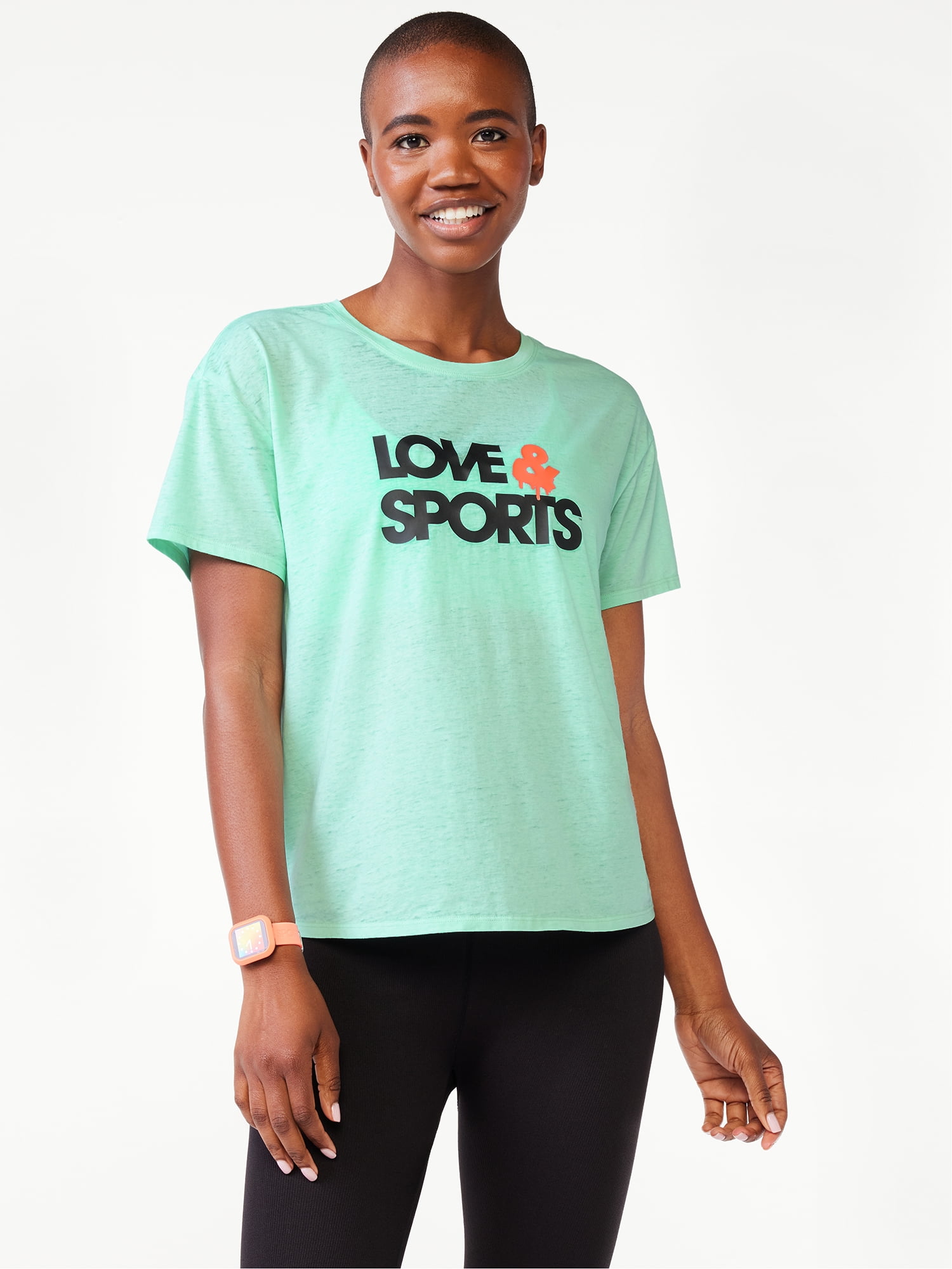 Love & Sports Women's Logo Tee with Short Sleeves, Sizes XS-3XL - Walmart. com