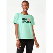 Love & Sports Women's Logo Tee with Short Sleeves, Sizes XS-3XL