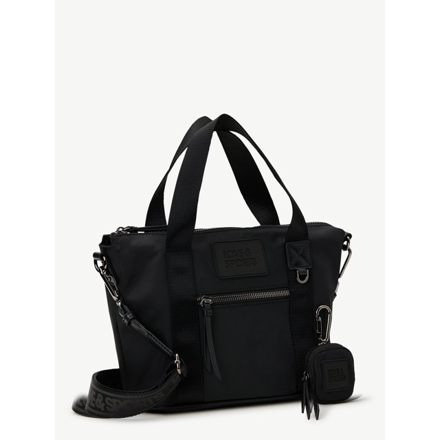 Love & Sports Women's Olivia Small Nylon Tote, Black - Walmart.com