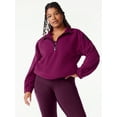 Love & Sports Women's Quarter Zip Fleece Pullover, Sizes XSXXXL