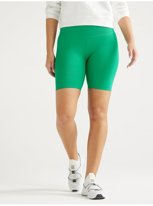 Love & Sports Women’s Seamless Ribbed Bike Shorts, 7” Inseam, Sizes XS-XXL