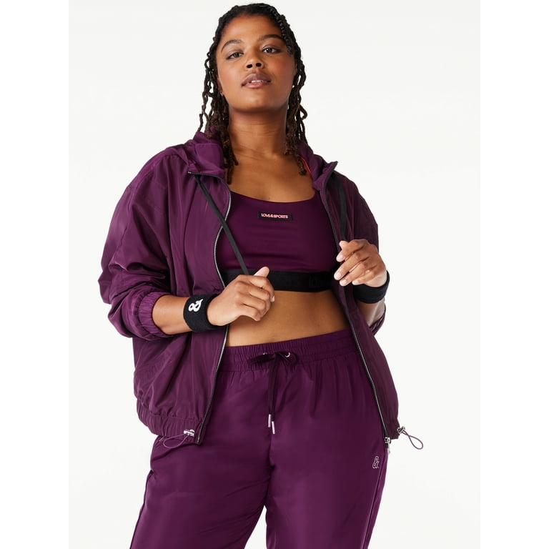 Love & Sports Women's Track Jacket with Hood, Sizes S-XXL