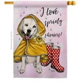 thumbnail image 1 of Love Spring Shower Animals Dog 28 x 40 in. Double-Sided Decorative Vertical House Flags for Decoration Banner Garden Yard Gift, 1 of 1