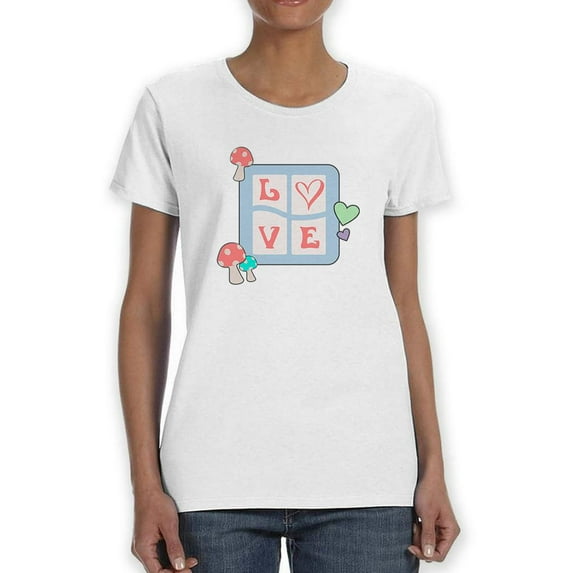 Love Square Shaped T-Shirt Women -Image by Shutterstock, Female 3X-Large