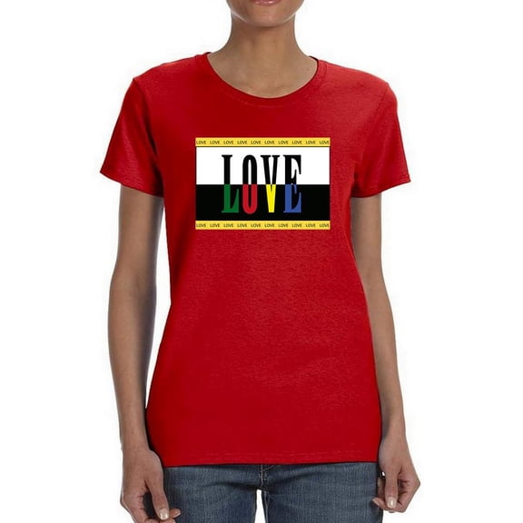 Love Square. Shaped T-Shirt Women -Image by Shutterstock, Female x-Large