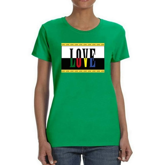 Love Square. Shaped T-Shirt Women -Image by Shutterstock, Female x-Large