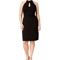 thumbnail image 1 of Love Squared Womens Open Back A-line Dress, Black, Plus Size, 2X, 1 of 2