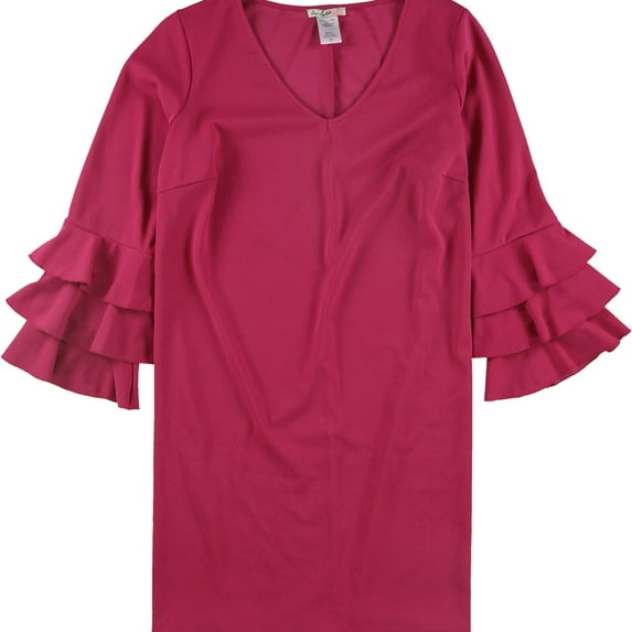 Love Squared Womens Plus Tiered Bell Sleeves Cocktail Dress